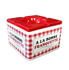 Cendrier carré "À la bonne franquette" - Collection Claquettes Chaussettes | jourdefete.com