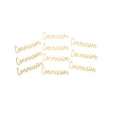 10 Décorations de table - Communion - Plexi Or