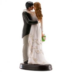 Figurines pour gâteau de mariage - Couple Enlacé 