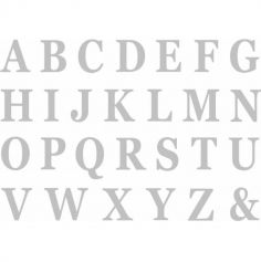 Set de 48 lettres adhésives argentées de 13,5 cm | jourdefete.com
