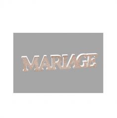 Décoration à poser " Mariage " paillettes rose gold et verni