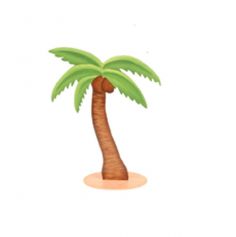 Palmier décoratif en bois - 15 cm