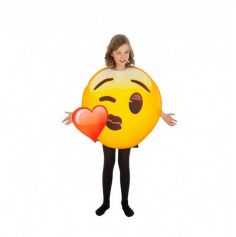 Déguisement Enfant Emoji Bisou Cœur - Taille Unique