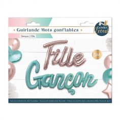 Guirlande de mots gonflables - Fille ou Garçon ? - Collection Gender Reveal | jourdefete.com