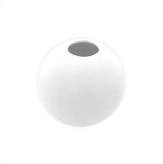 Vase blanc en céramique en forme de boule - 8,7 x 7,5 cm - Collection Voile de Douceur
