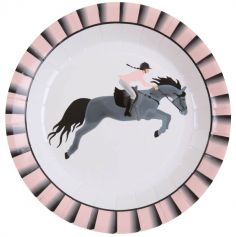 10 assiettes en carton équitation | jourdefete.com