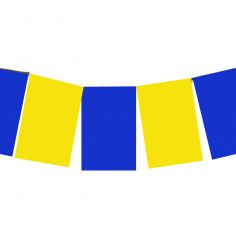 fanions jaune et bleus