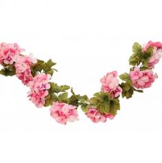 guirlande hortensia artificielle rose de 220 cm | jourdefete.com