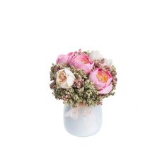 Bouquet de renoncules blanc et rose | jourdefete.com