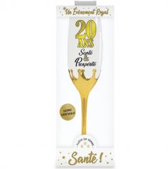 Flûte à champagne d'anniversaire - Age au Choix