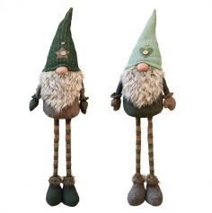 Gnome Vert de Noël jambes extensibles - Modèle au Choix