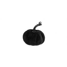 Avec cette citrouille noire en velours de 10 cm de diamètre, votre décoration d'Halloween sera encore plus riche | jourdefete.com