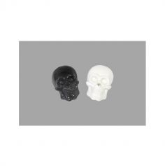 8 crânes en résine confettis de table pour halloween | jourdefete.com