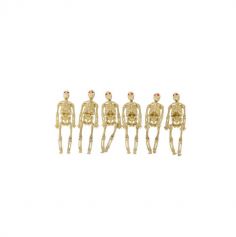 6 squelettes en plastique de 8 cm | jourdefete.com