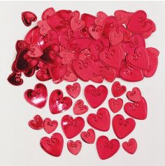 Confettis Cœurs Rouges Ruby - 14 gr