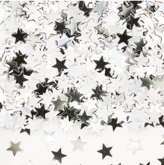 Confettis Etoiles Noires et Argent - 14 gr