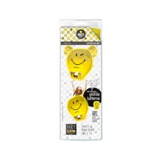 lanterne volante de couleur jaune avec un smiley sourire| jourdefete.com