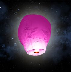 Lanterne volante "ballon" - Fuschia