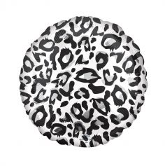 ballon helium aluminium leopard noir et blanc | jourdefete.com