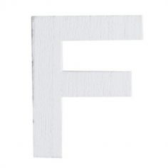 Lettre F en Bois Blanc- 5 cm