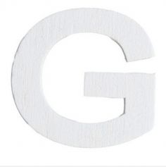 Lettre G en Bois Blanc - 5 cm