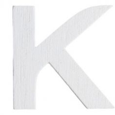 Lettre K en Bois Blanc - 5 cm