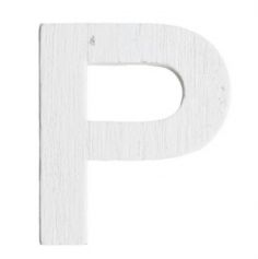 Lettre P en Bois Blanc - 5 cm