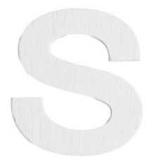 Lettre S en Bois Blanc - 5 cm