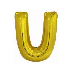 ballon geant aluminium helium lettre u 114 cm or| jourdefete.com