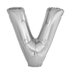 ballon aluminium helium lettre v 110 cm | jourdefete.com