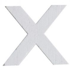 Lettre X en Bois Blanc - 5 cm