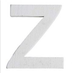 Lettre Z en Bois Blanc - 5 cm