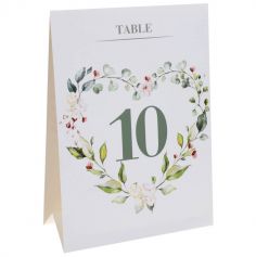 Lot de 10 marque-tables - Mariage Végétal