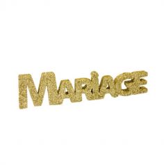 Mot Mariage à Poser - Paillettes Or | jourdefete.com