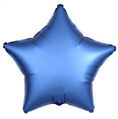 Ballon Hélium Etoile Satiné Bleu Azur