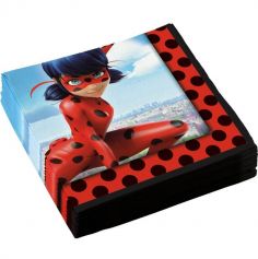 20 Serviettes en Papier "Miraculous Ladybug" | jourdefete.com
