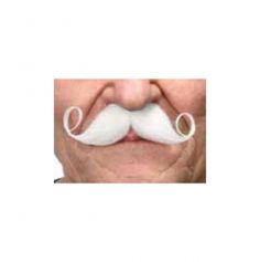 Moustache "Super Dandy" - Blanc