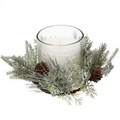 bougie parfumée branches de Noël | jourdefete.com