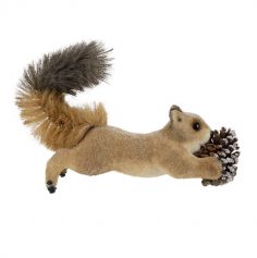 écureuil avec pomme de pin de 31 cm | jourdefete.com