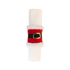 4 ronds de serviettes ceinture du Père Noël - 7 cm