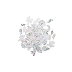 100 confettis de table blancs et verts de la collection oh baby | jourdefete.com