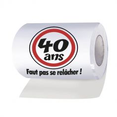 Papier toilette humoristique anniversaire : la 40 aine