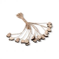 16 pioupious en bois avec ficelle | jourdefete.com