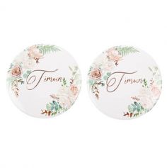 2 Badges Témoin - Collection Peony 