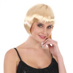 Perruque cabaret pour femme couleur blonde cheveux courts