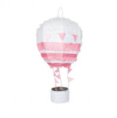 pinata montgolfiere couleur rose | jourdefete.com