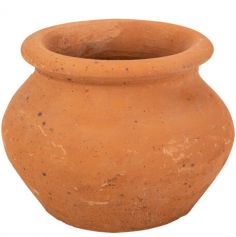 Pot rond en terre cuite terracotta | jourdefete.com