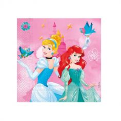 20 serviettes en papier princesses Disney