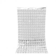 Rideau foil à carrés - 200 x 100 cm - Couleur au choix