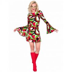 Robe Femme des Années 70 - Style Groovy - Taille au choix